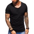 thumbnail image 2 of behype. Men's Basic Crewneck Casual Fashion Hipster T-Shirt Muscle Longline Tee Casual Premium Top D-1703 (XXX-Large, Black), 2 of 2