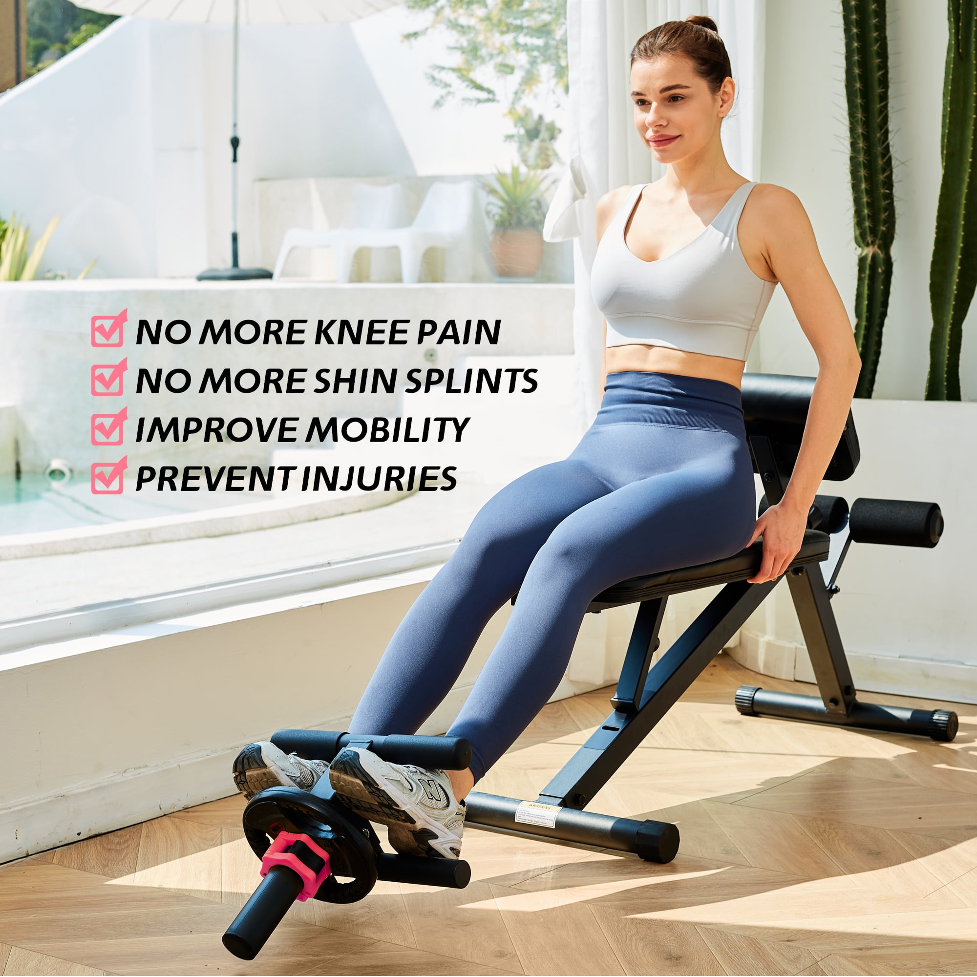 Leikefitness Tibialis Trainer, Tib Bar Raise Machine for Calves, Shins & Ankles Strength Training