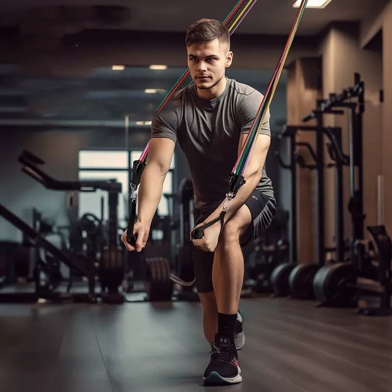 Pull Rope Set Resistance Bands Portable Fitness Equipment Chest Expander Ankle Strap Elastic Exercise Band