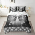 thumbnail image 2 of Castle Fairy Full 7-Piece Bowknot Comforter Set - Bling Glitter Princess Bedding, 2 of 8