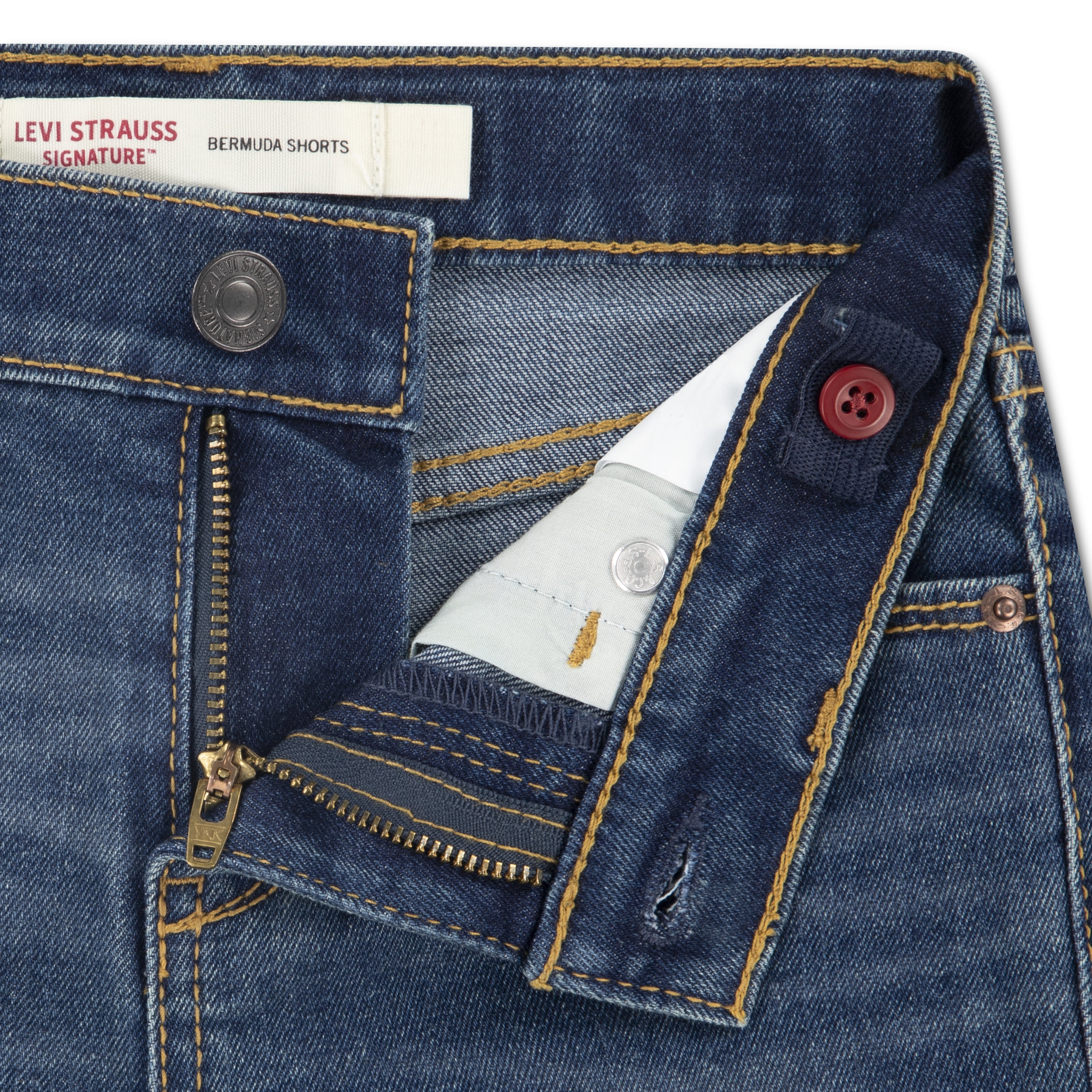 Levi Strauss Signature Girls Bermuda Denim Shorts, Sizes 5-18