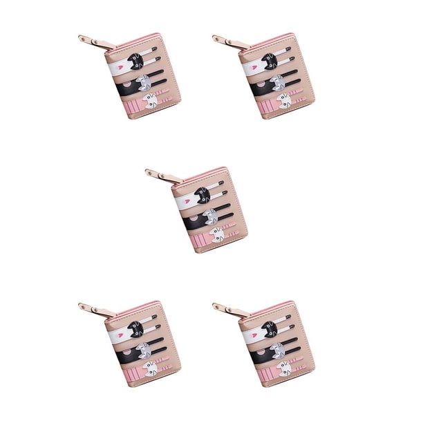 Cartera Corta Funcional Minnieouse Marca de Lujo Rosa para Niñas Monedero Gato