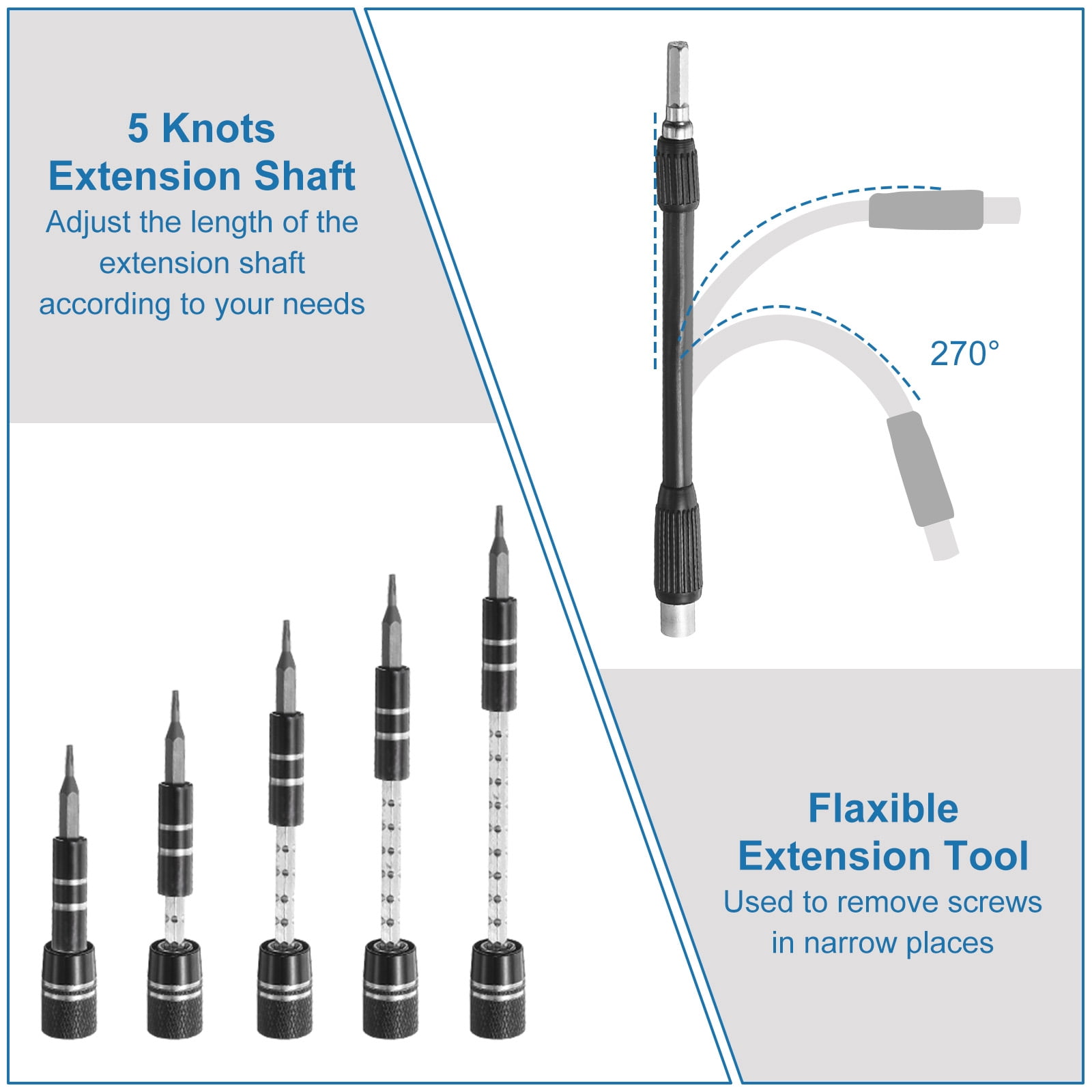 Uxcell 123 in 1 Magnetic Precision Screwdriver Set Electronics Repair Tools Kit with 96 Bits Flexible Shaft and Extension Rod for Cellphone Game Console Laptop PC Computer Camera, Red