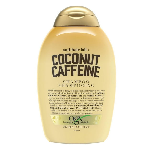 OGX Anti-Hair Fall + Coconut Caffeine Strengthening Shampoo with Caffeine, Coconut Oil & Coffee Extract