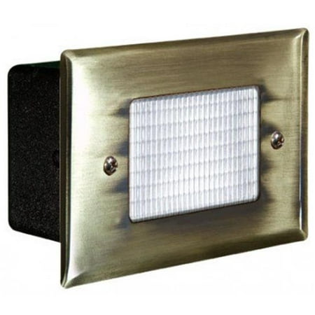 

Recessed Open Face Brick Step & Wall Light Antique Brass