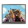 thumbnail image 5 of Stupell Industries Dogs Riding Roller Coaster Funny Amusement Park Luster Gray Framed Floating Canvas Wall Art, 16x20, by Lucia Heffernan, 5 of 5