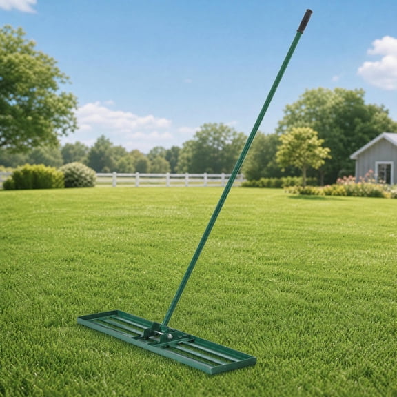 Topcobe 36 x 10 Inch Lawn Leveling Rake with Ergonomic Handle, Lawn Roller Tow Behind, Yard Roller