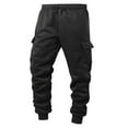 thumbnail image 2 of Dxzfnsa Winter Warm Pant for Mens Winter Fleece Pants Sherpa Lined Active Running Pants Elastic Waist Jogger Pants, 2 of 9