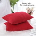thumbnail image 6 of Unique Bargains 2-Pack Corduroy Decorative Throw Pillow Covers Red 12" x 18", 6 of 8