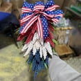 thumbnail image 5 of 4Th of July decor, Patriotic decor, Red White Blue Ribbon, Artificial Greenery, Front Porch decor, Outdoor Use, 1 Pc, 5 of 8