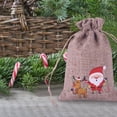 thumbnail image 4 of Bolsa De Regalo De Lino De Navidad, Joyería De Papá Noel, Bolsa De Regalo De Almacenamiento De Dulces De Chocolate Para Niños, Decoración De Fiesta De Navidad 10 Uds. Advancent HA042679-03, 4 of 6