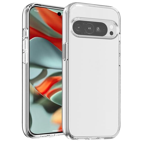 For Google Pixel 9 /Pixel 9 Pro (6.3") Transparent Shock Absorption Thick TPU Rubber Ultra Thick Hybrid Silicone Protective Slim Back Cover ,Xpm Phone Case [ Clear ]