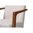 thumbnail image 6 of Baxton Studio Glenda Mid-Century Modern Greyish Beige Fabric Upholstered and Walnut Brown Finished Wood 7-Piece Dining, 6 of 7