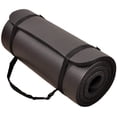 thumbnail image 1 of BalanceFrom GoCloud 71x24 Inches Extra Thick Yoga Mat 1-Inch High-Density Foam, Black, 1 of 4