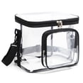 thumbnail image 3 of Wodellrrea Clear Insulated Lunch Bag with Shoulder Strap | Waterproof Transparent Cooler Bag with Double Zippers | Reusable Lunch Box Large Tote Bag for Shopping, Picnic, Work, School, 3 of 4