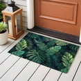 thumbnail image 4 of Tropical Plants Entryway Rug 2'x3'&nbsp; Non Slip Front Door Mats, Summer Watercolor Green Palm Leaves Entrance Rugs Indoor Outdoor Carpet, Washable Floor Mats Small Area Rug for Bedroom Kitchen, 4 of 8