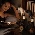 thumbnail image 6 of White Cat Bookshelf Light Featuring 3D Printed Design with Warm Ambient Glow, Modern Table Lamp for Home Office Decor and Cozy Bedroom Lighting, Unique Cat Lover Gifts for, 6 of 6