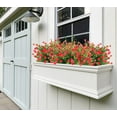 thumbnail image 3 of 12 Bundles Artificial Fake Flowers, Faux Outdoor Plastic Plants UV Resistant Shrubs Outside Indoor Decorations,UV Resistant Faux Plastic Plants Garden Porch Window Box (Orange Red), 3 of 4