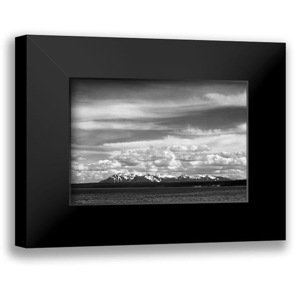 Adams, Ansel 14x11 Black Modern Framed Museum Art Print Titled - Yellowstone Lake, Mt. Sheridan, Yellowstone National Park, Wyoming, ca. 1941-1942
