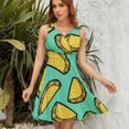 thumbnail image 7 of It's Taco Time! Sleeveless Dress Women Summer Evening Dresses Ladies Sundress, 7 of 7