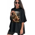 thumbnail image 3 of Plus Size Shirt for Women Black Tops for Women Short Sleeves Shirt for Women Easter T Shirt Crewneck Shirt for Women XL, 3 of 5