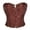 Brown, variant on Overbust Corset Tops for Women Vintage Renaissance Floral Jacquard Lace Up Boned Bustier Crop Top Waist Cincher