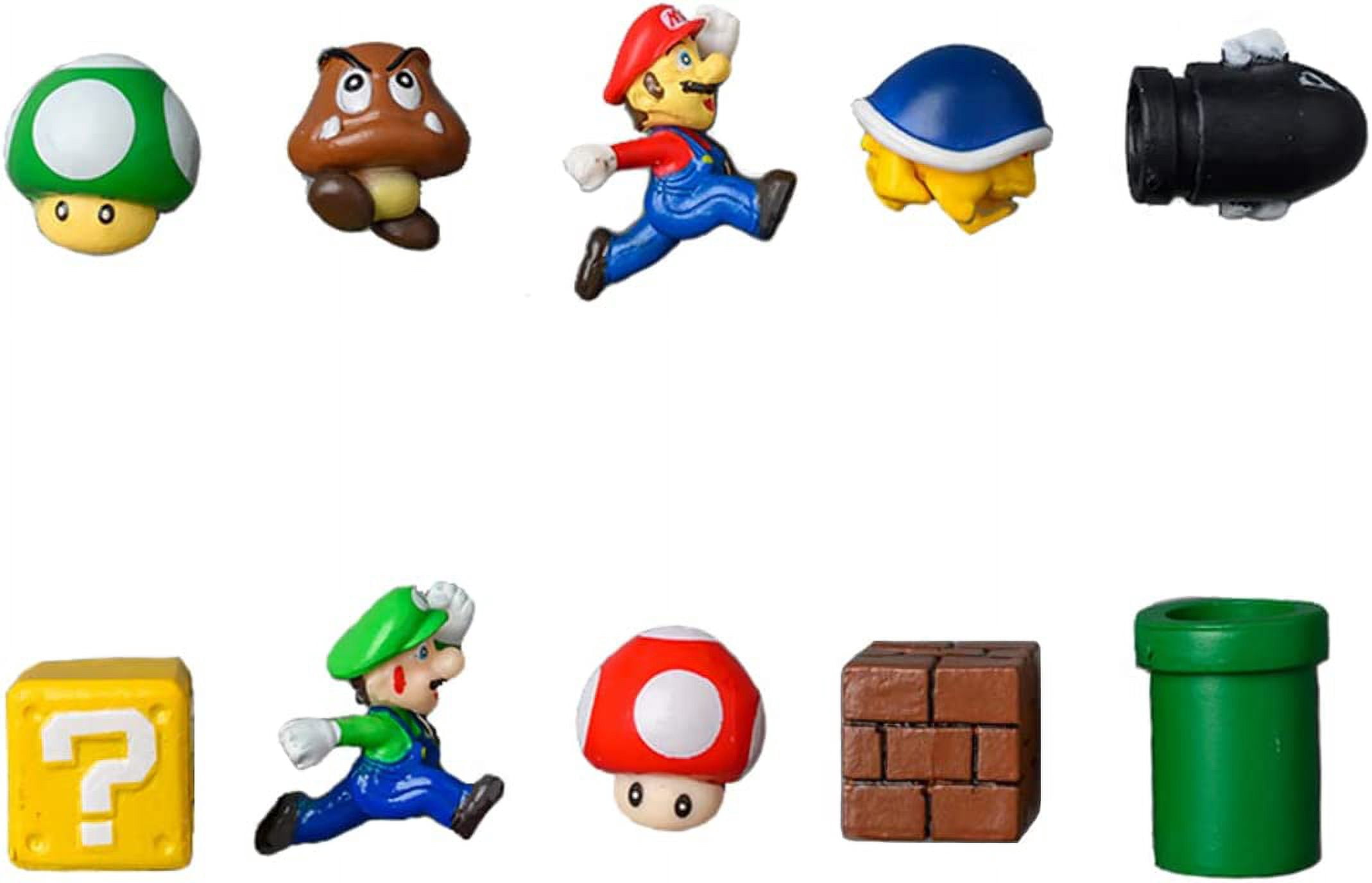 Paquete de 10 miniimanes para nevera en 3D de Super Mario Brothers ...