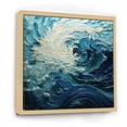 thumbnail image 2 of Designart "Glacier Glacial Sprial Painting I" Pointillism Floater Framed Canvas Print, 2 of 7