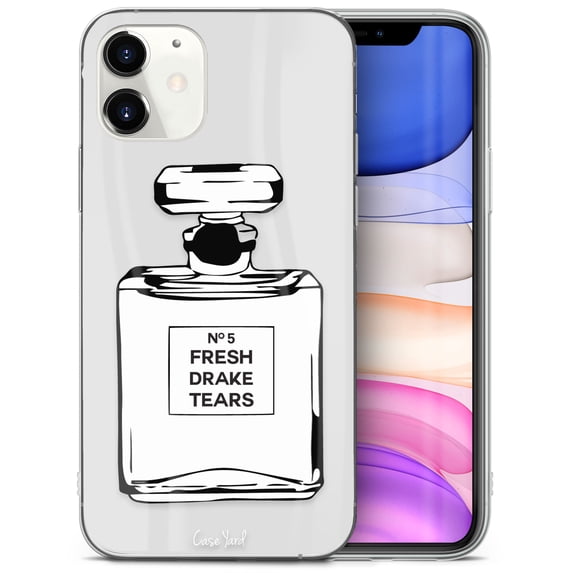 Case Yard iPhone-12-Mini Case Clear Soft & Flexible TPU Ultra Low Profile Slim Fit Thin Shockproof Transparent Bumper Protective Cover Drop Protective Cell Phone Cases (Drake Tears)