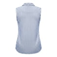 thumbnail image 5 of ClodeEU Women's Striped Sleeveless Button Down Shirt, Collared Casual Blouse Blue,Women's Plus L, 5 of 5