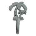 thumbnail image 3 of Pack Of 2 Cast Iron Verdigris Tropical Beach Coconut Palm Trees Coat Wall Hooks, 3 of 8