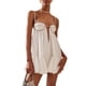 thumbnail image 1 of Las mujeres sueltas Espagueti Correa Vestido de Verano Crystal Rhinestone Recorte Cocktail Party Mini A-line Vestido de Playa Nightclub Nituyy Blanco, vestido chic sin mangas de verano, 1 of 5