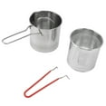 thumbnail image 3 of 304 Stainless Steel Fry Pot With Basket  Handle, Perfect For Shrimp, Tempura  More!, 3 of 6