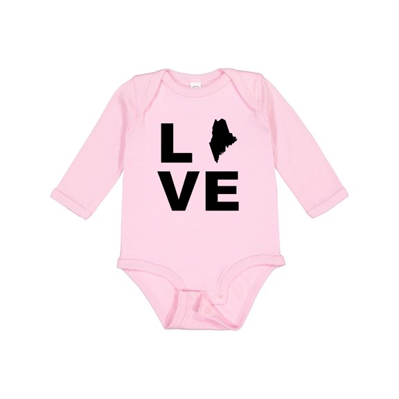 Inktastic Love Maine Boys or Girls Long Sleeve Baby Bodysuit