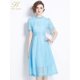 thumbnail image 2 of H Han Queen-Vestidos Elegantes de manga corta para mujer, Vestido Vintage de gasa Simple, ropa de fiesta informal, verano 2024, 2 of 5