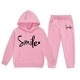 thumbnail image 5 of Teens Tracksuit Athletic Sweatsuits Sets 2 Piece Long Sleeve Pink Tracksuit Hoodie Leggings Pants Warm Fall Winter Clothes Clothes for Boys 10-11 Years, 5 of 5