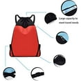 thumbnail image 3 of GRNSHTS Drawstring Bag Backpack Gym Bags Sacks String Swim PE Bag Large Sports Bag for Womens Mens with Zipper ,Lightweight,Waterproof,18.9 * 13.8in (Red), 3 of 17