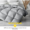 thumbnail image 4 of DOMDEC Goose Down Quilted Comforter with Corner Tabs, 100% Cotton Shell Duvet Insert, 450 Fill Power 70oz European Feather - All Season Grey, California King Size 96x106 Inches, 4 of 5