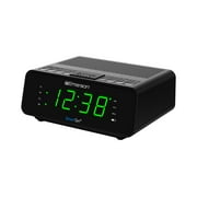 Emerson SmartSet AM/FM Dual Alarm Clock Radio, 0.9" Jade Green LED Display, CKS1900