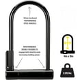 thumbnail image 2 of Bike U-Lock Standard with Braided Steel Cable, Heavy Duty Anti-Theft Bicycle U Lock, 12mm Shackle and 10mm x4ft Length Security Cable with Mounting Bracket and Keys, 2 of 5