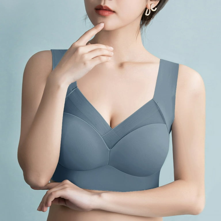 Hunpta Wire-Free Bralettes For Women Solid Comfy Breathable Wide