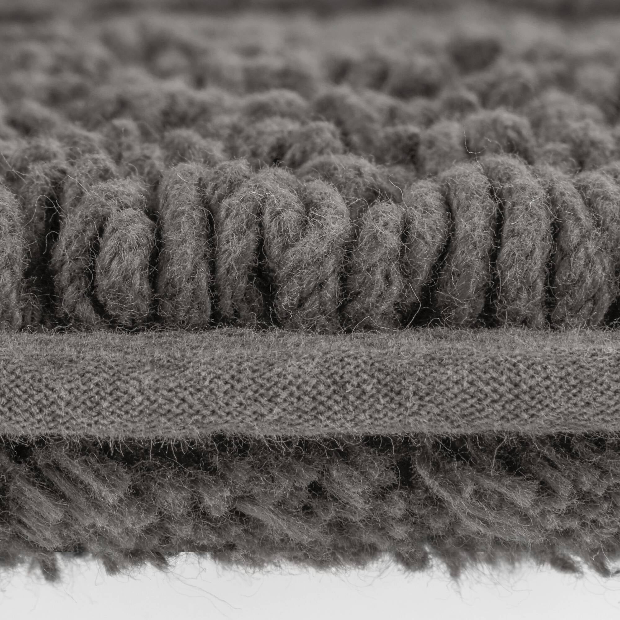 20x30 Inches Reversible Bath Rug, 100% Cotton 3000 GSM Tufted Bath Mat, Charcoal Luxury Soft Plush Bathroom Rug for Bathroom Shower Floor Home Decor