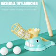 thumbnail image 2 of POINTERTECK Baseball Launcher Toys Kids Whale Baseball Pitching Machine Baseball Training Pitcher Game Outdoor Baseball Kids Toy with 3 Balls, 2 of 10