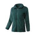 thumbnail image 2 of A2Y Women's Soft Sherpa Front Zipper Side Pockets Jackets Deep Green 1XL, 2 of 3