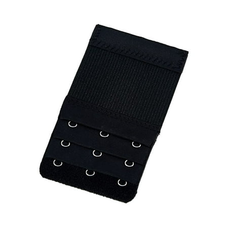 

EHTMSAK Bra Extenders for Women 3 Hook Soft and Comfort Bra Strap Extension 2 Pack Black One Size