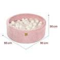 thumbnail image 2 of MeowBaby Soft Round 35 x 11.5 Inch Baby Foam Ball Pit with 200 Balls, Pink, 2 of 3