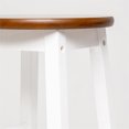 thumbnail image 2 of Tabouret de Bar Mavka 29" avec Assise Ronde en Acacia Beige et Blanc, 2 of 8