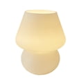 thumbnail image 1 of TISHITA Veilleuse en Verre LED Lampe de Chevet Champignon Lampe d'Éclairage de Table Rechargeable USB Givrée, 1 of 8