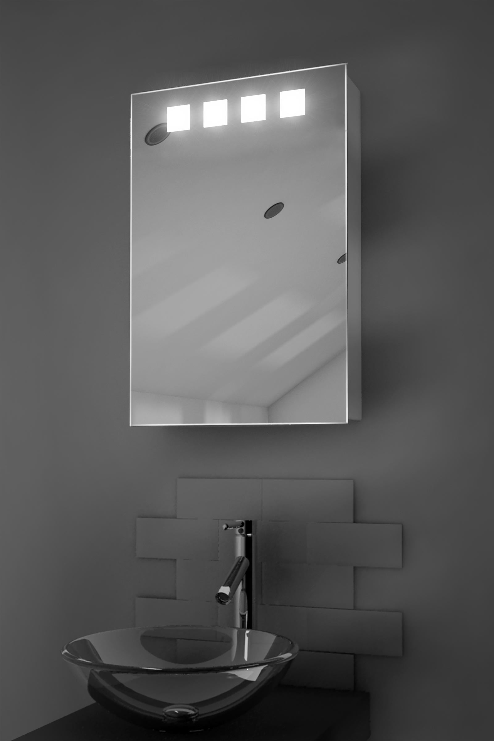 Bluetooth LED Bathroom Mirror With Demister Pad, Sensor