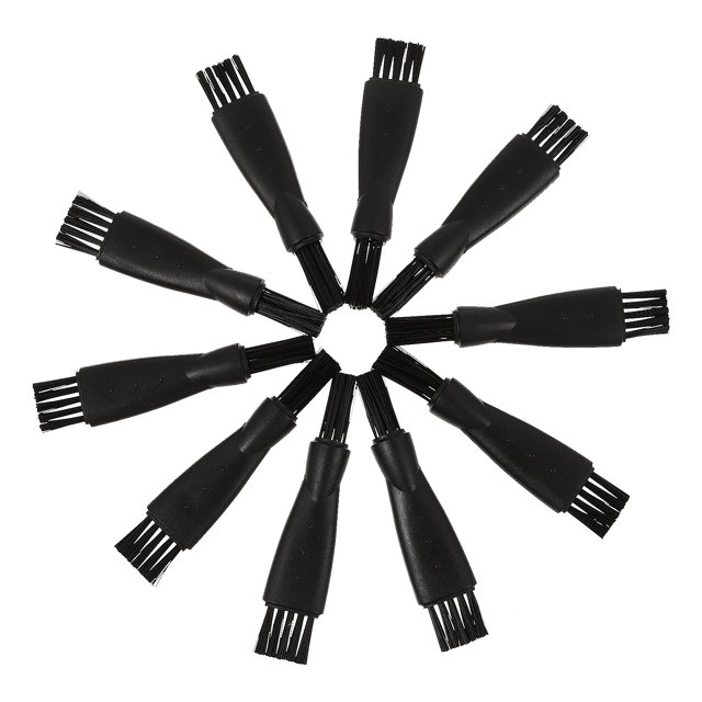EeaseMX Cepillos de limpieza de afeitadora eléctrica de 10 piezas Cepillo de limpieza de afeitado eléctrico de repuesto (negro)